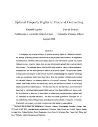thumnail for Optimal_Property_Rights_in_Financial_Contracting.pdf