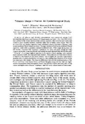 thumnail for Wynder_1981_SmokingInFrance_PrevMed.pdf