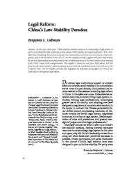 thumnail for Legal_Reform_China_s_Law_Stability_Paradox_PDF_plus.pdf