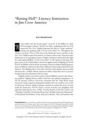 thumnail for Raising_Hell_Literacy_Instruction_in_Jim Crow America.pdf
