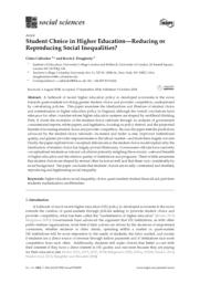 thumnail for Callender & Dougherty - Student Choice in HE — Reducing or Reproducing Social Inequalities 2018.pdf