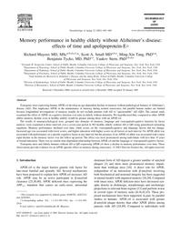thumnail for Mayeux et al. - 2001 - Memory performance in healthy elderly without Alzh.pdf
