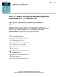 thumnail for Klitzman et al. - 2024 - Views of Genetic Testing for Autism Among Autism S.pdf