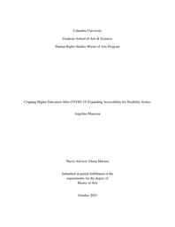 thumnail for Manasan - 2024 - Cripping Higher Education After COVID-19 Expanding Accessibility for Disability Justice.pdf