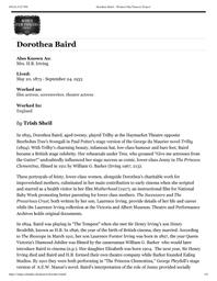 thumnail for Dorothea Baird – Women Film Pioneers Project.pdf
