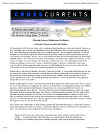 thumnail for Henderson and Pollack - 2007 - Editorial Science, Religion and the Future.pdf