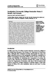 thumnail for Levin-Garcia (2017) Accelerating Community College Graduation Rates A Benefit Cost Analysis.pdf