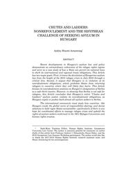thumnail for HRLR-50.2-Binetti_Chutes-and-Ladders_Nonrefoulement-and-the-Sisyphean-Challenge-of-Seeking-Asylum-in-Hungary.pdf