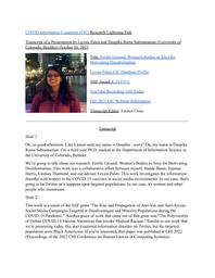thumnail for Leysia Palen and Deepika Rama Subramanian, University of Colorado, Boulder.pdf
