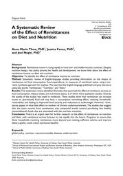 thumnail for Thow et al. - 2016 - A Systematic Review of the Effect of Remittances o.pdf