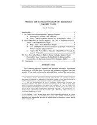 thumnail for Ginsburg_2020_Minimum and Maximum Protection Under International Copyright Treaties.pdf