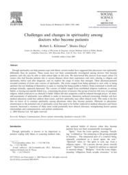 thumnail for Klitzman_Challenges and changes in spirituality among doctors who become patients.pdf