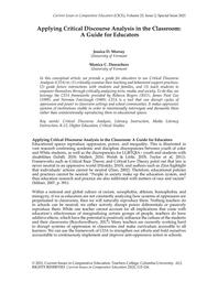 thumnail for Desrochers_Murray_2021_Applying Critical Discourse Analysis in the Classroom.pdf