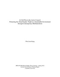 thumnail for Kang - 2022 - A Cold War in the Arctic Council Protecting the A.pdf