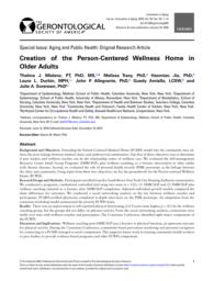 thumnail for Mielenz et al. Creation of the Person-Centered Wellness Home - Innovation in Aging 2020.pdf