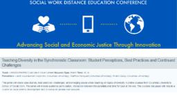 thumnail for SWDE 2018_Counselman-Carpenter_Marquart_Garay_Teaching diversity in the synchronistic classroom.pdf