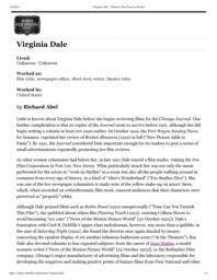 thumnail for Virginia Dale – Women Film Pioneers Project.pdf