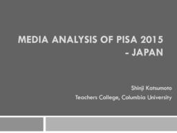 thumnail for Media Analysis of PISA 2015 Results - Japan.pdf