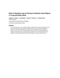thumnail for Gordon et al. - 2013 - Effect of repetition lag on priming of unfamiliar .pdf
