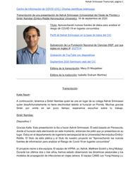 thumnail for Transcripción de una presentación de Ashok Srinivasan (Universidad del Oeste de Florida) y Sirish Namilae (Embry-Riddle Aeronautical University).pdf
