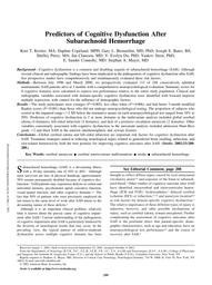 thumnail for Kreiter et al. - 2002 - Predictors of Cognitive Dysfunction After Subarach.pdf