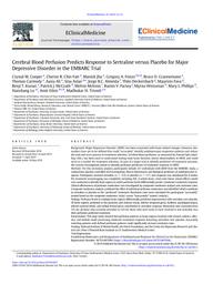 thumnail for Cerebral Blood Perfusion Predicts Response to Sertraline versus Placebo for Major Depressive Disorder in the EMBARC Trial.pdf