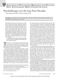 thumnail for Weissman and Cuijpers - 2017 - Psychotherapy over the Last Four Decades.pdf