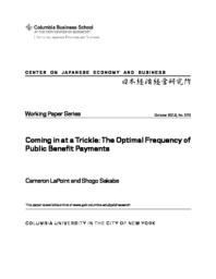 thumnail for Lapoint and Sakabe.Coming in at a Trickle.CJEB Working Paper #370.Oct '19.pdf