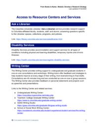 thumnail for Access to Resource Centers and Services.pdf