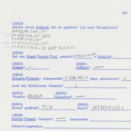 Western questionnaire, answ...