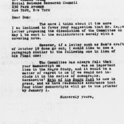 Letter from Charles Dollard...