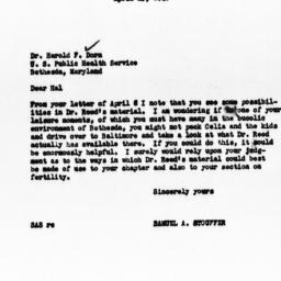Letter from Samuel A. Stouf...