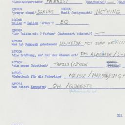 Western questionnaire, answ...
