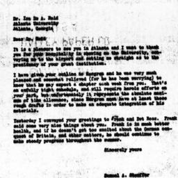 Letter from Samuel A. Stouf...