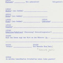 Western questionnaire, answ...
