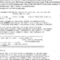 Announcements, 2003-05-19. ...