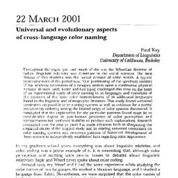 Minutes, 2001-03-22. Langua...