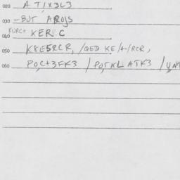 Eastern questionnaire, answ...