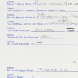 Western questionnaire, answ...