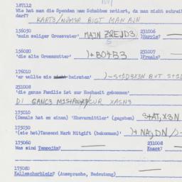 Western questionnaire, answ...