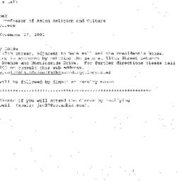 Announcements, 2001-11-27. ...