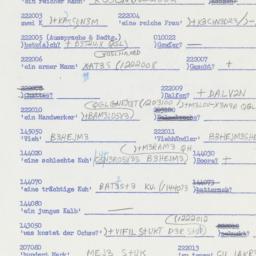 Western questionnaire, answ...