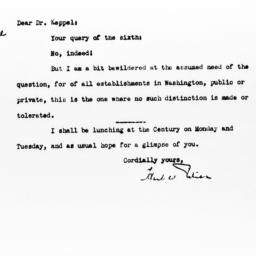 Letter from Herbert Putnam ...