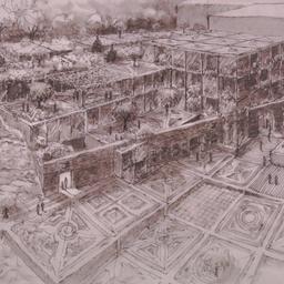 Aerial perspective drawing.