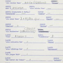 Western questionnaire, answ...