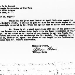 Letter from Allison Davis t...