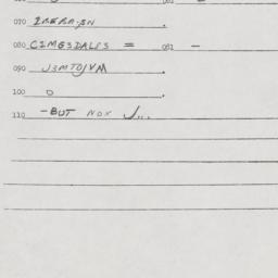 Eastern questionnaire, answ...