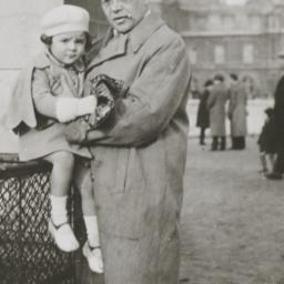 Isaak Babel with his daughter