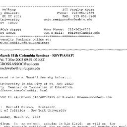 Announcements, 2003-03-11. ...