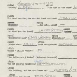 Western questionnaire, answ...
